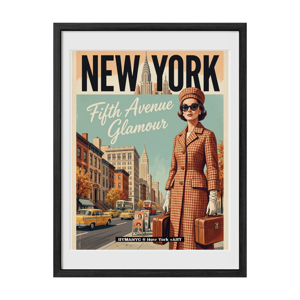 POSTER of VINTAGE ART - FIFTH AVENUE GLAMOUR BYMANYC ® New York + ART