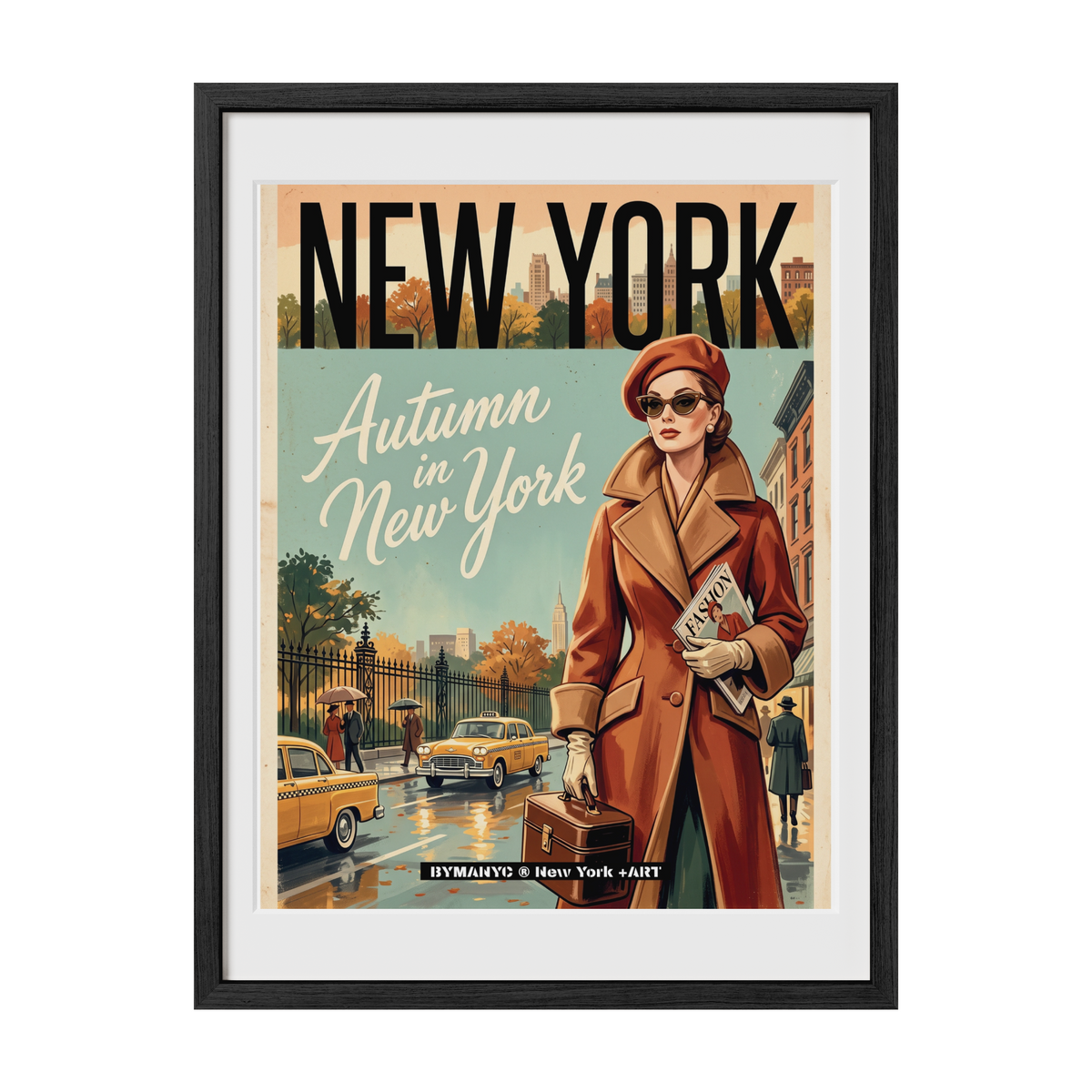 POSTER of VINTAGE ART - AUTUMN IN NEW YORK BYMANYC ® New York + ART