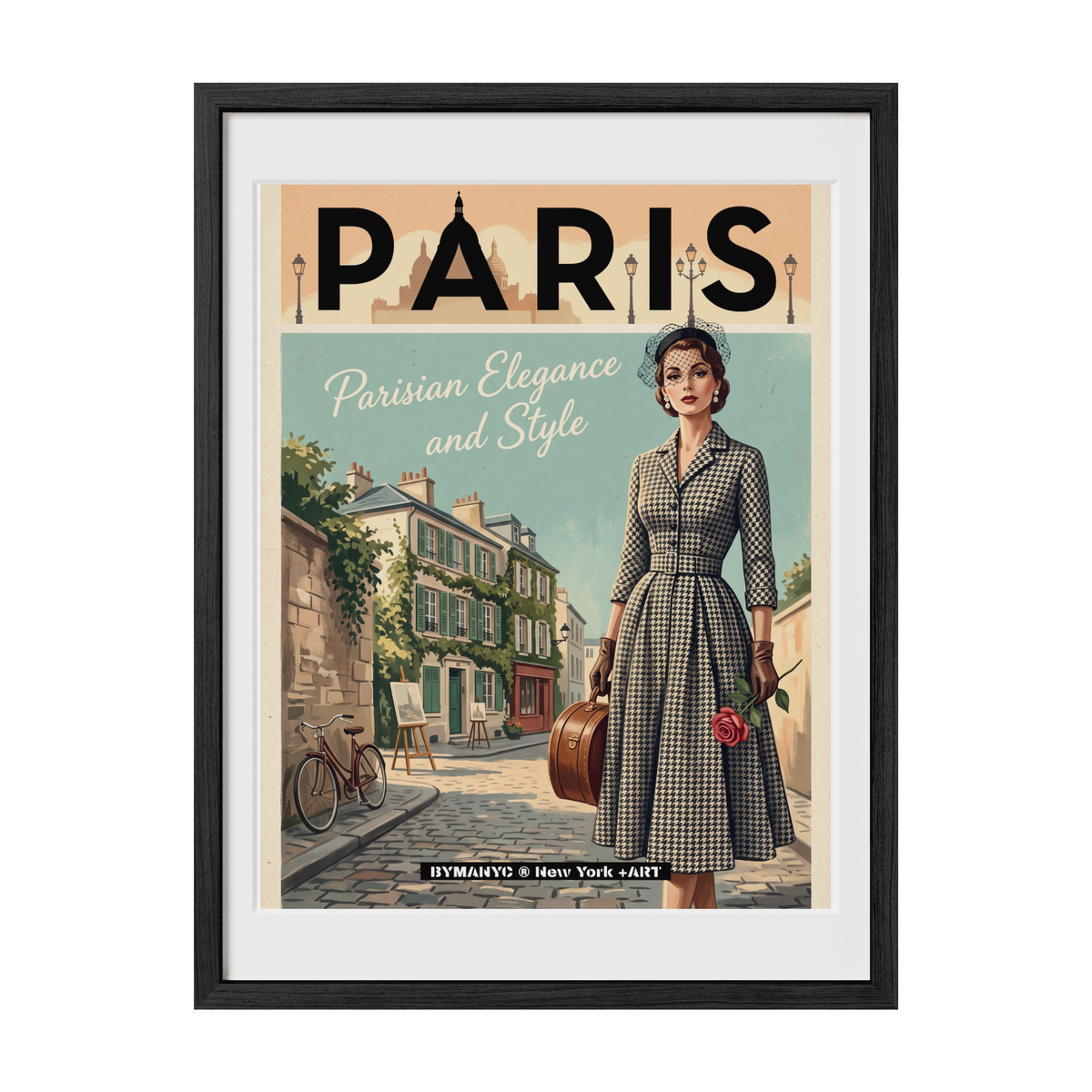 POSTER of VINTAGE ART - PARISIAN ELEGANCE AND STYLE BYMANYC ® New York + ART