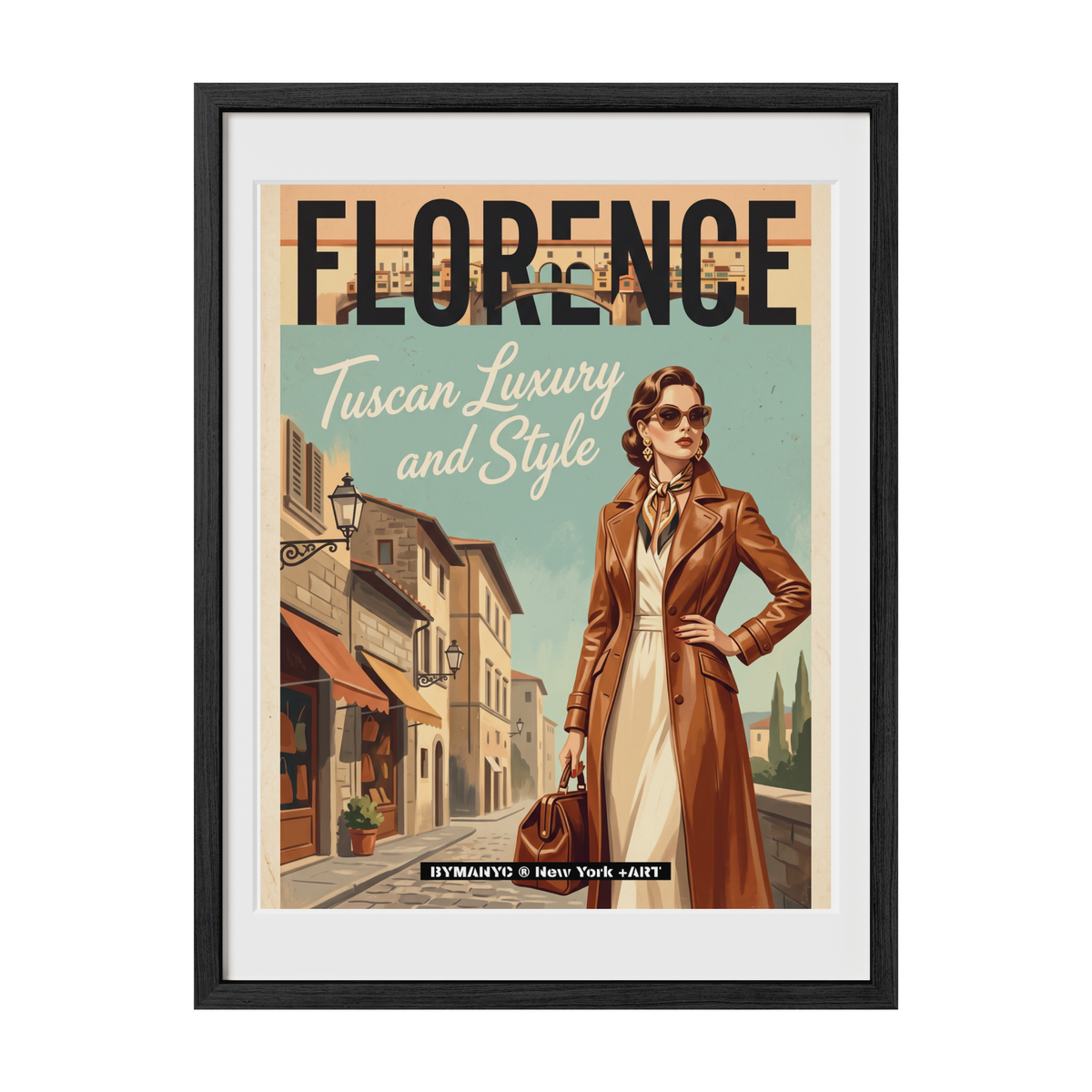 POSTER of VINTAGE ART - TUSCAN LUXURY AND STYLE BYMANYC ® New York + ART