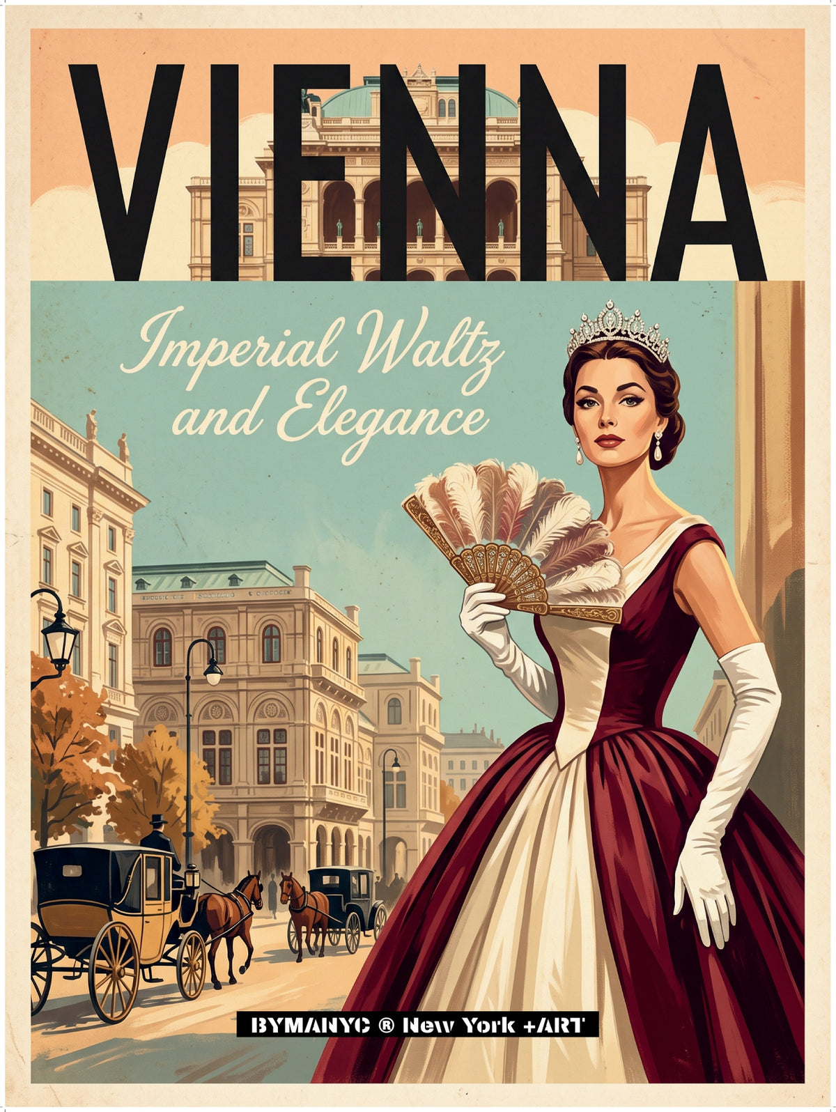 POSTER of VINTAGE ART - IMPERIAL WALTZ AND ELEGANCE BYMANYC ® New York + ART