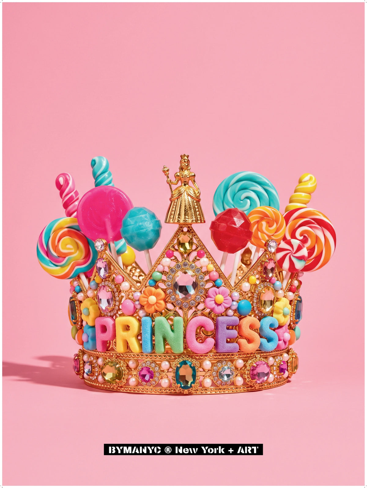 POSTER of ART AVANT-GARDE - CANDY PRINCESS CROWN - Jeweled Sweet Confectionery Still Life - BYMANYC ® New York + ART