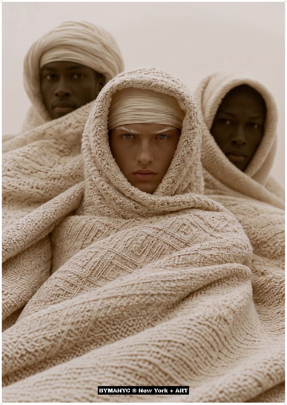 POSTER of ART AVANT-GARDE - THE DESERT ENSEMBLE - Wrapped Knit Textures Portrait - BYMANYC ® New York + ART
