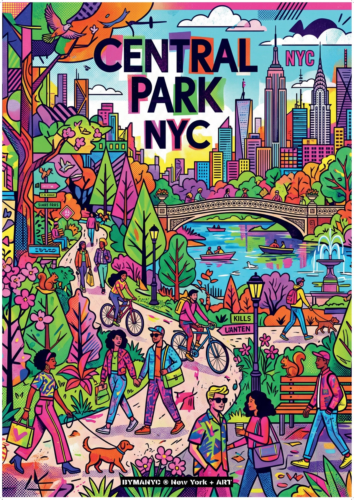 POSTER of ART NYC - CENTRAL PARK - Scenic NYC Park Landscape BYMANYC ® New York + ART Limited Edition