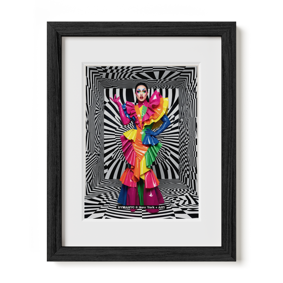 POSTER of ART AVANT-GARDE - NEON LATEX ILLUSION - Vibrant Latex Portrait - BYMANYC ® New York + ART