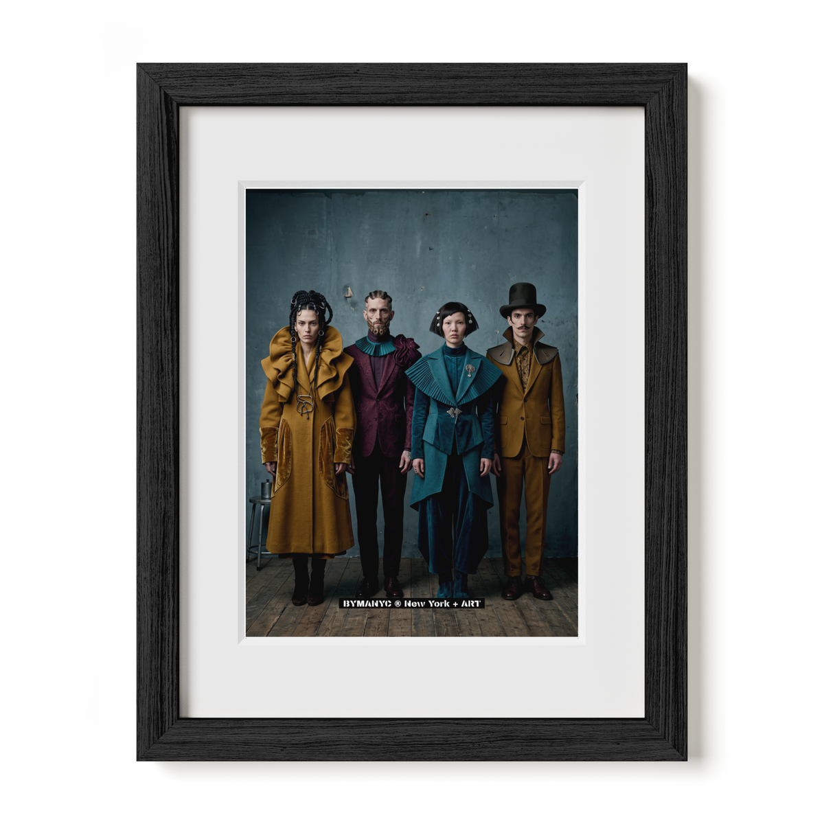 POSTER of ART AVANT-GARDE - VICTORIAN GROUP PORTRAIT - Moody Historical Fashion Lineup - BYMANYC ® New York + ART