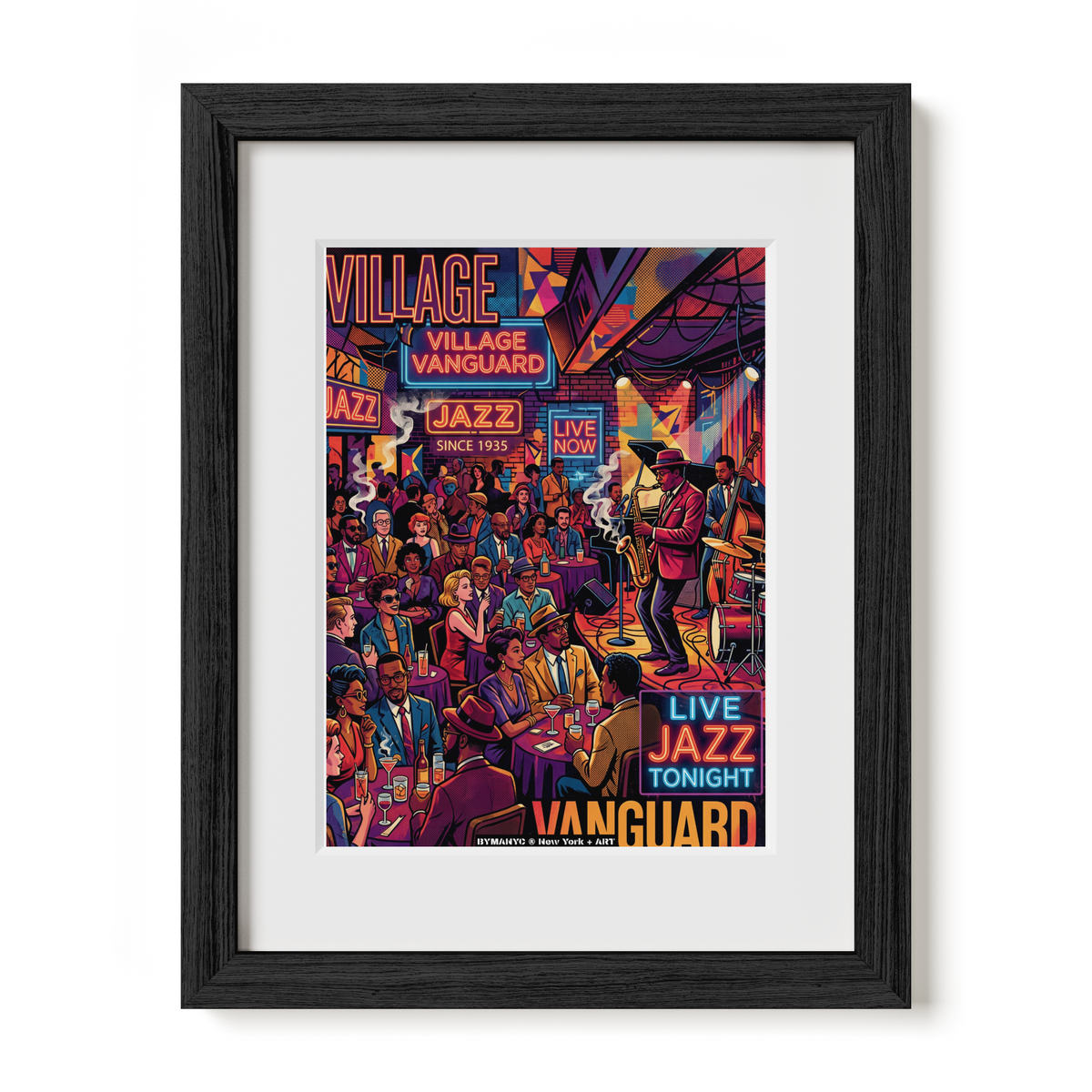POSTER of ART NYC - VILLAGE VANGUARD - Greenwich Village Historic Jazz Club BYMANYC ® New York + ART Limited Edition
