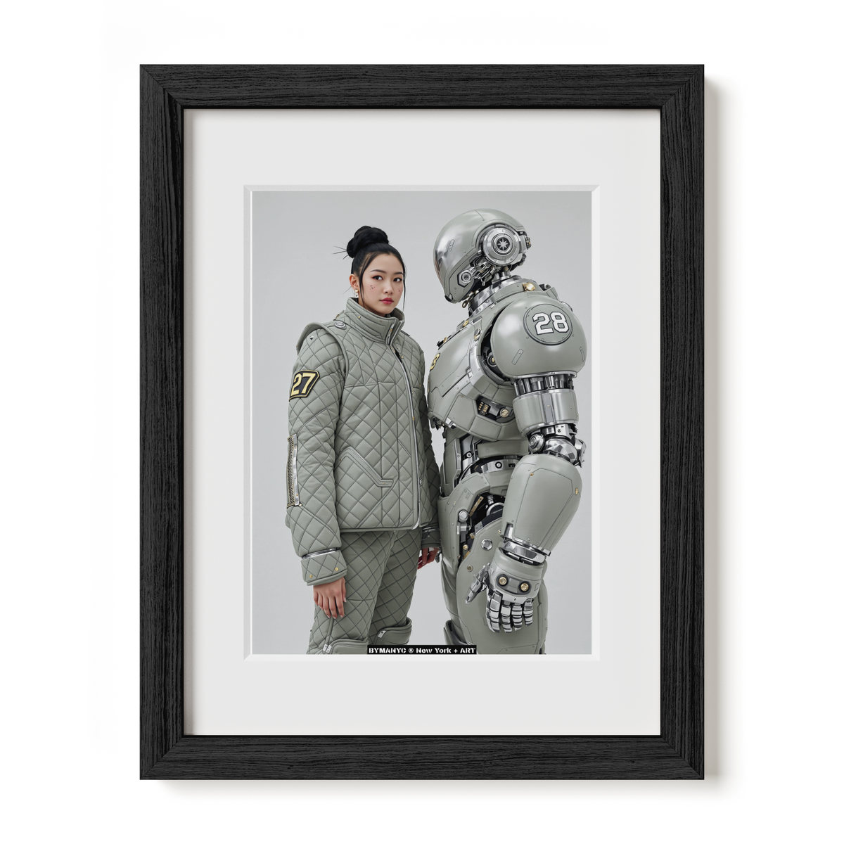 POSTER of ART VANGUARD - THE FUTURE OF RELATIONSHIPS - Conceptual Human and Robot Union - BYMANYC ® New York + ART