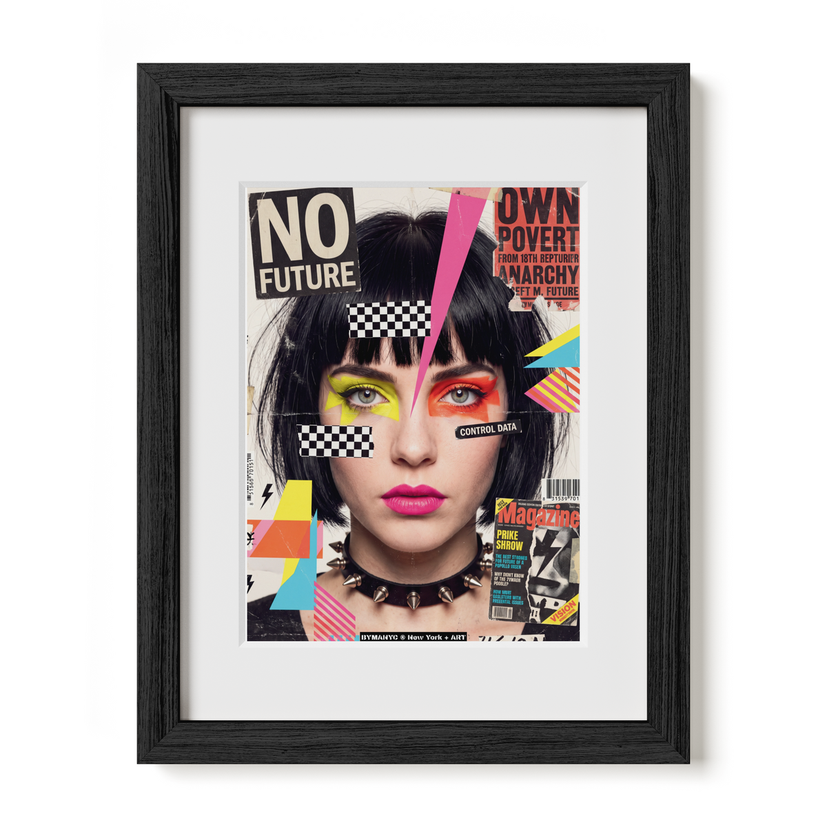 POSTER of ART VANGUARD - CYBERNETIC MANIFESTO - Post-Industrial Punk Collage and Typography - BYMANYC ® New York + ARTV