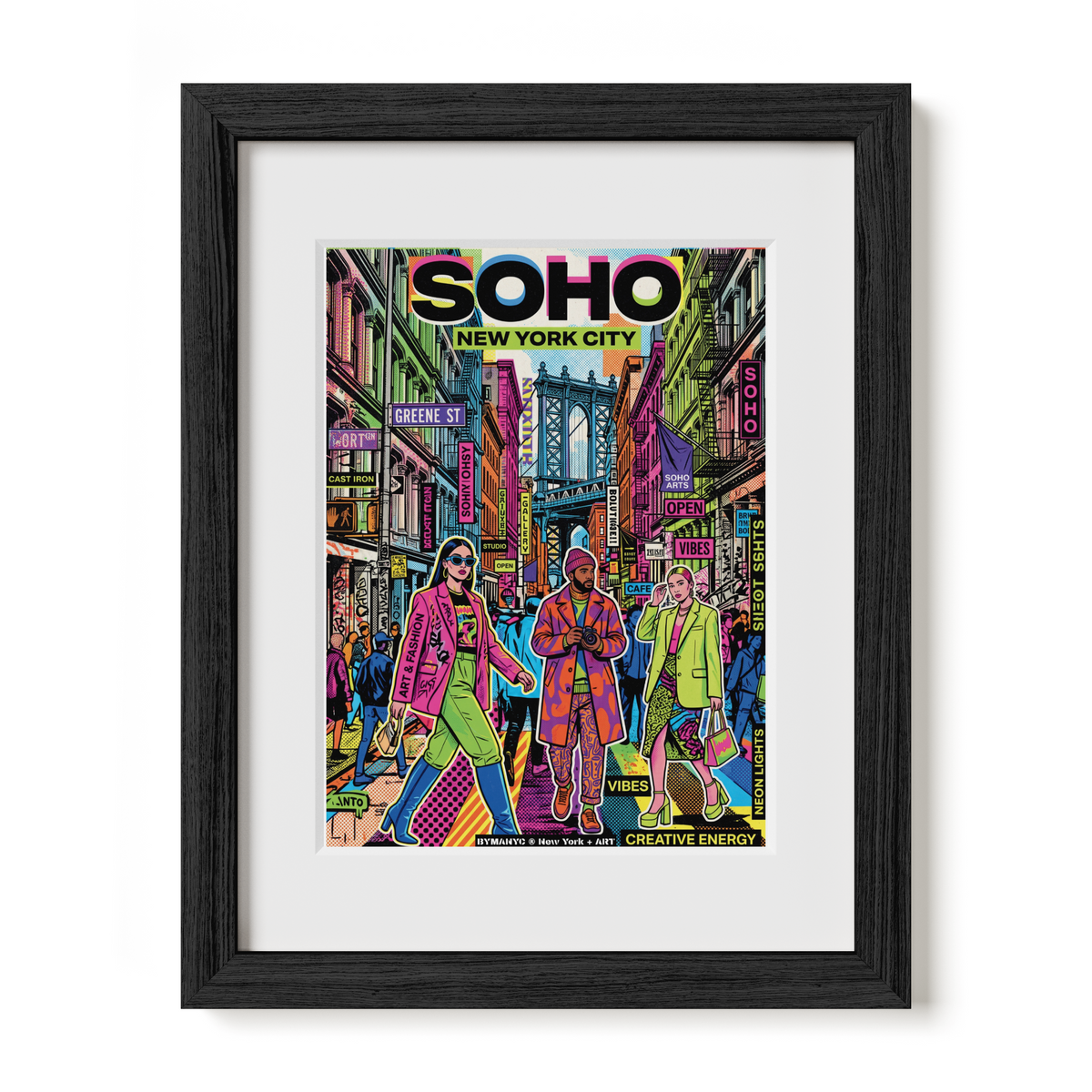 POSTER of ART NYC - SOHO NEW YORK CITY - Chic Fashion and Street Scene BYMANYC ® New York + ART Limited Edition