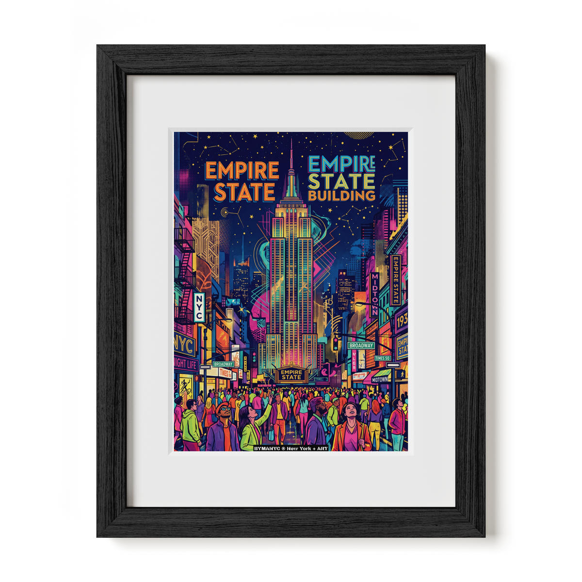 POSTER of ART NYC - EMPIRE STATE BUILDING - Iconic Midtown Skyline BYMANYC ® New York + ART Limited Edition
