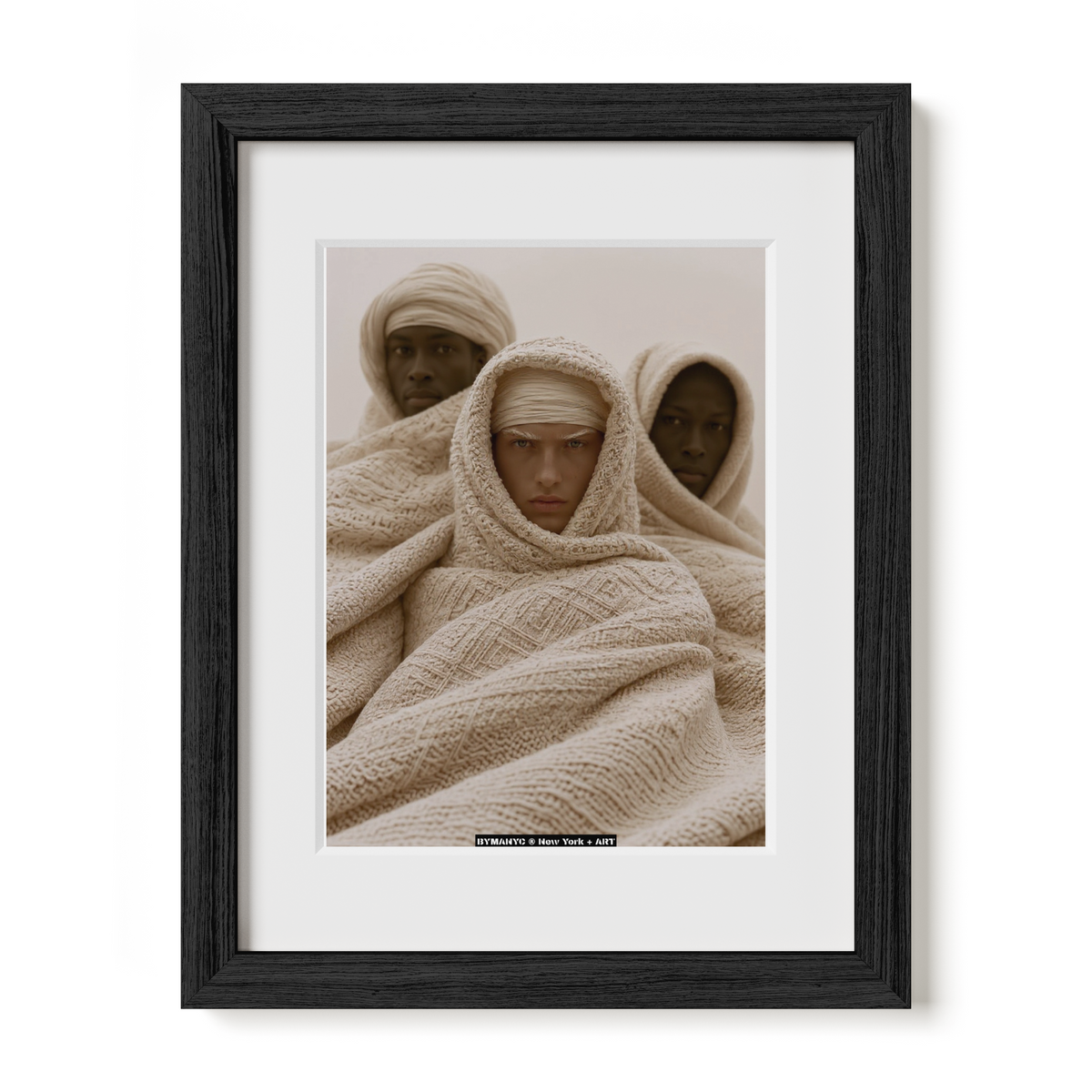 POSTER of ART AVANT-GARDE - THE DESERT ENSEMBLE - Wrapped Knit Textures Portrait - BYMANYC ® New York + ART