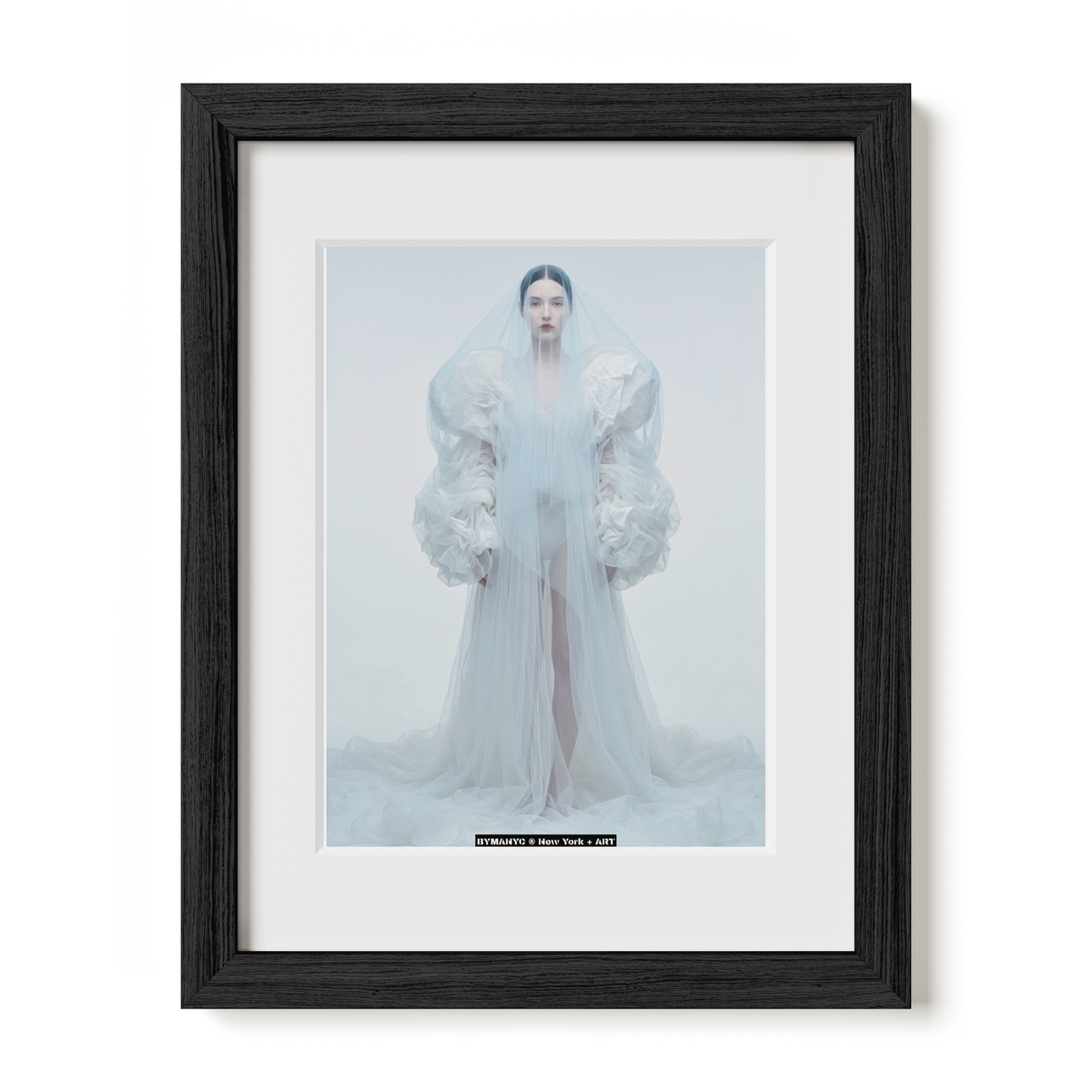 POSTER of ART AVANT-GARDE - THE ETHEREAL VEIL - Voluminous Tulle Gown and Head Veil Portrait - BYMANYC ® New York + ART