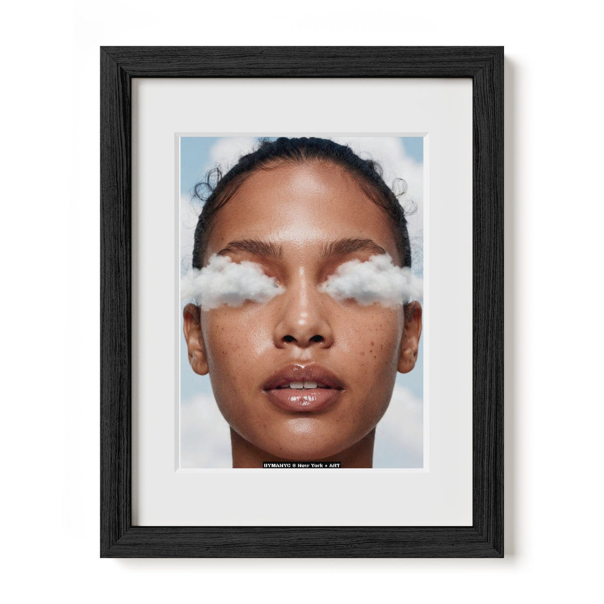 POSTER of ART AVANT-GARDE - THE DREAMING SKIES - Face Portrait with Cloud Eyes - BYMANYC ® New York + ART